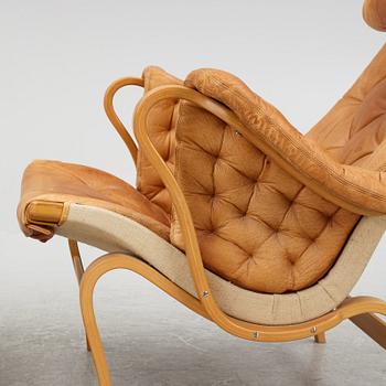 Bruno Mathsson, fåtölj med fotpall, "Pernilla", Dux.