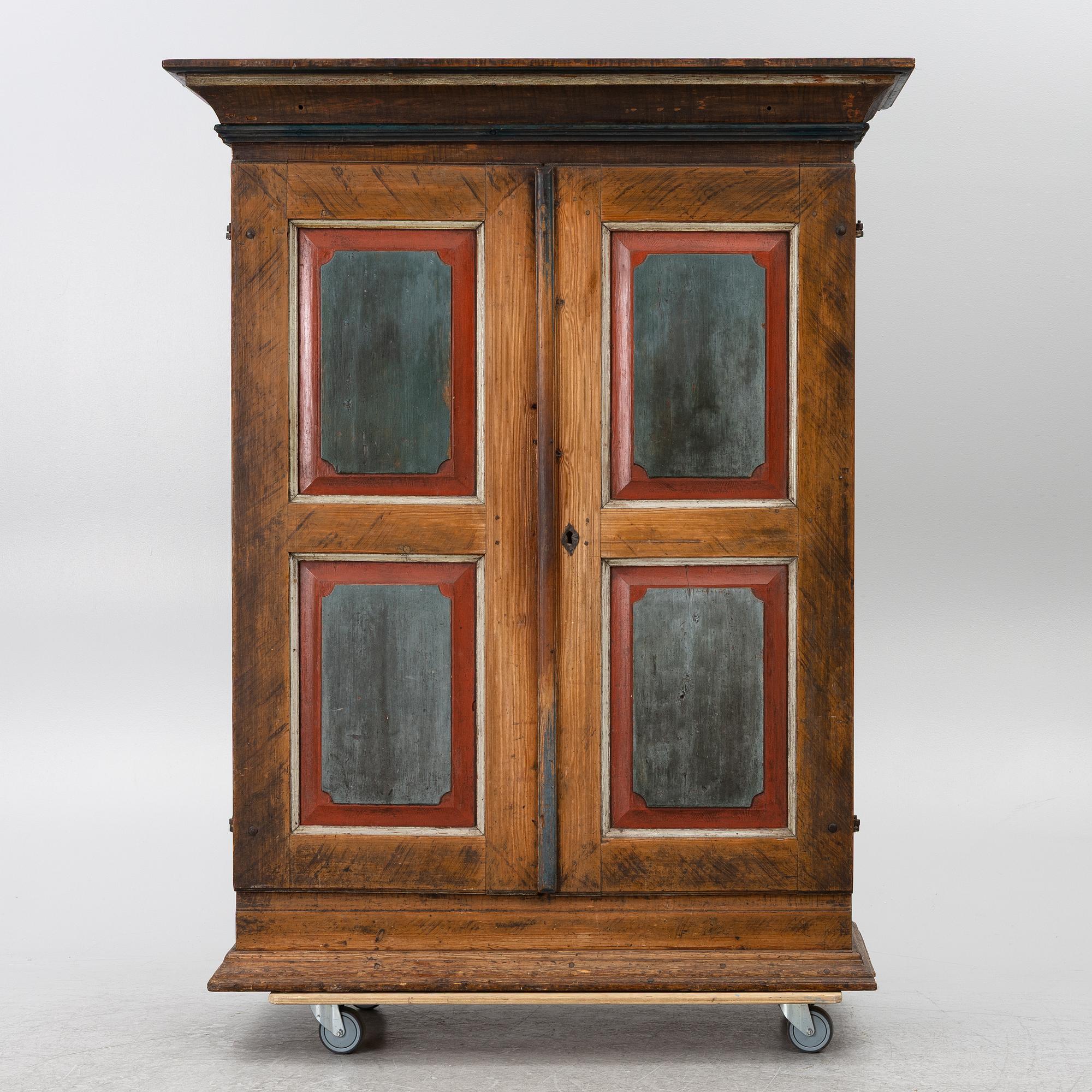 A Swedish painted cabinet, 19th Century.