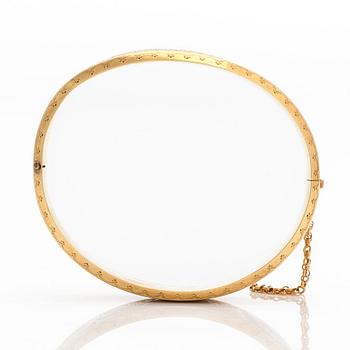 An 18K gold bangle, Anders Wilhelm Felixzon, Loviisa, Finland 1869.