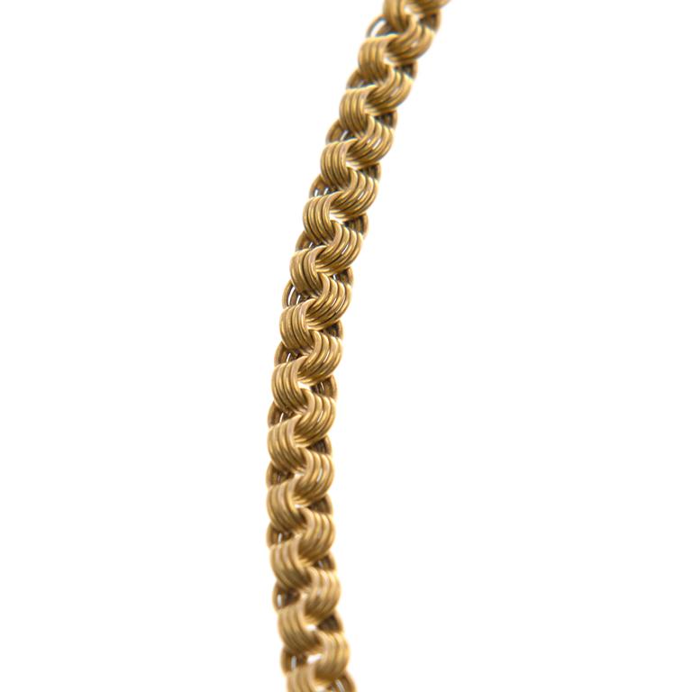 A NECKLACE, 14K (56) gold. Nikolay Strulev, Moscow 1883-1908.