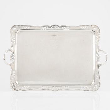 An English Silver Tray, mark of Atkin Brothers, Sheffield 1913.