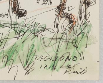 Wilhelm Kåge, a set of eight drawings, signed and dated 1905 and 1955 respectively.