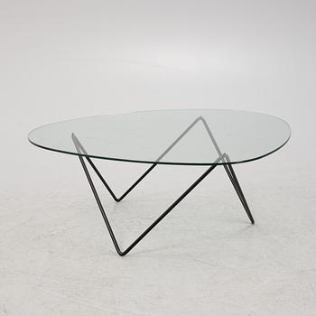 Corsini & Millet, steel and glass 'Pedrera' coffee table from Gubi.