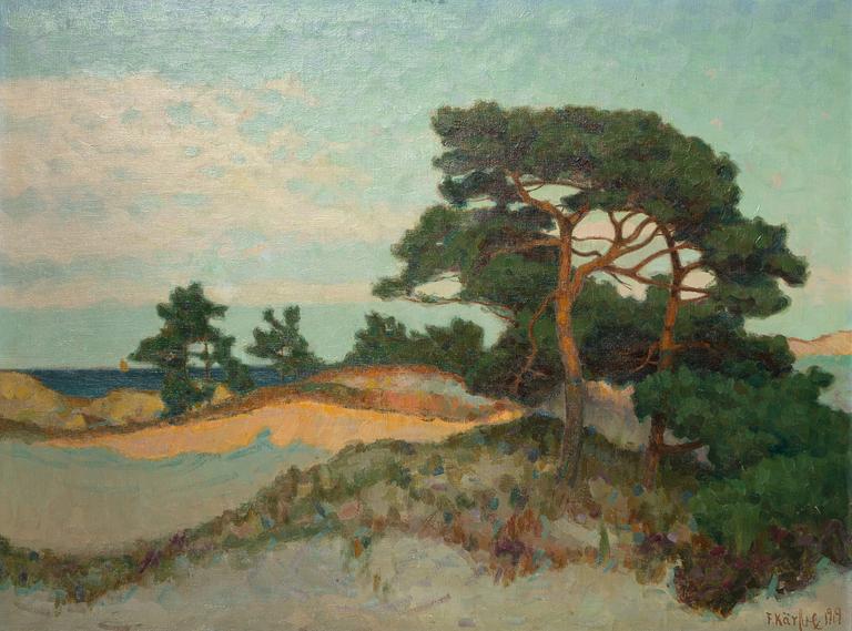 Fritz Kärfve, olja på duk, signerad och daterad 1919.