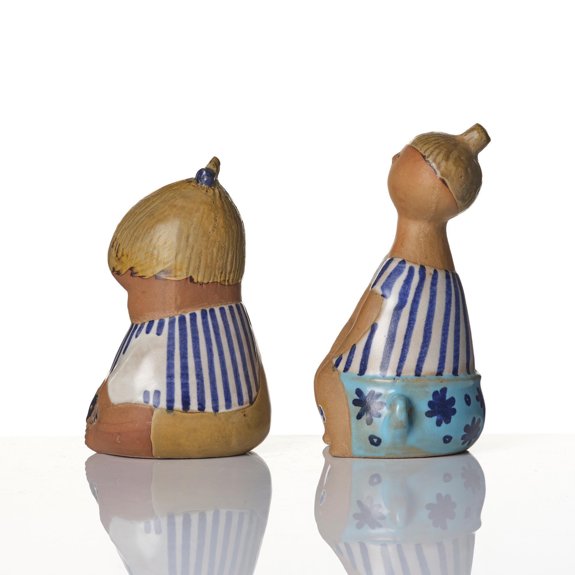 Lisa Larson, figurines, 2 pcs, Gustavsberg.