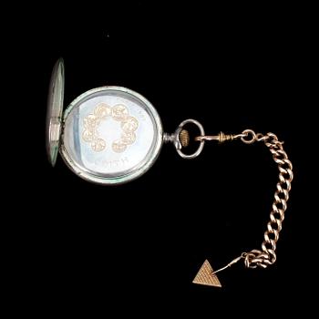 FICKUR Zenith, silver, tidigt 1900-tal, samt KED, guld 14K, vikt ca 13,3 g.