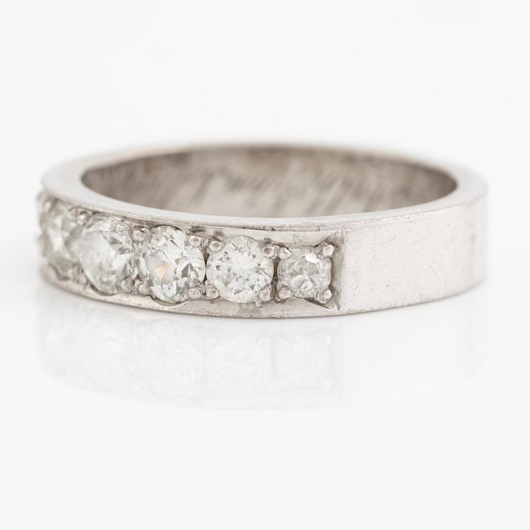 Ring, eternity ring, 18K white gold set with brilliant-cut diamonds.
