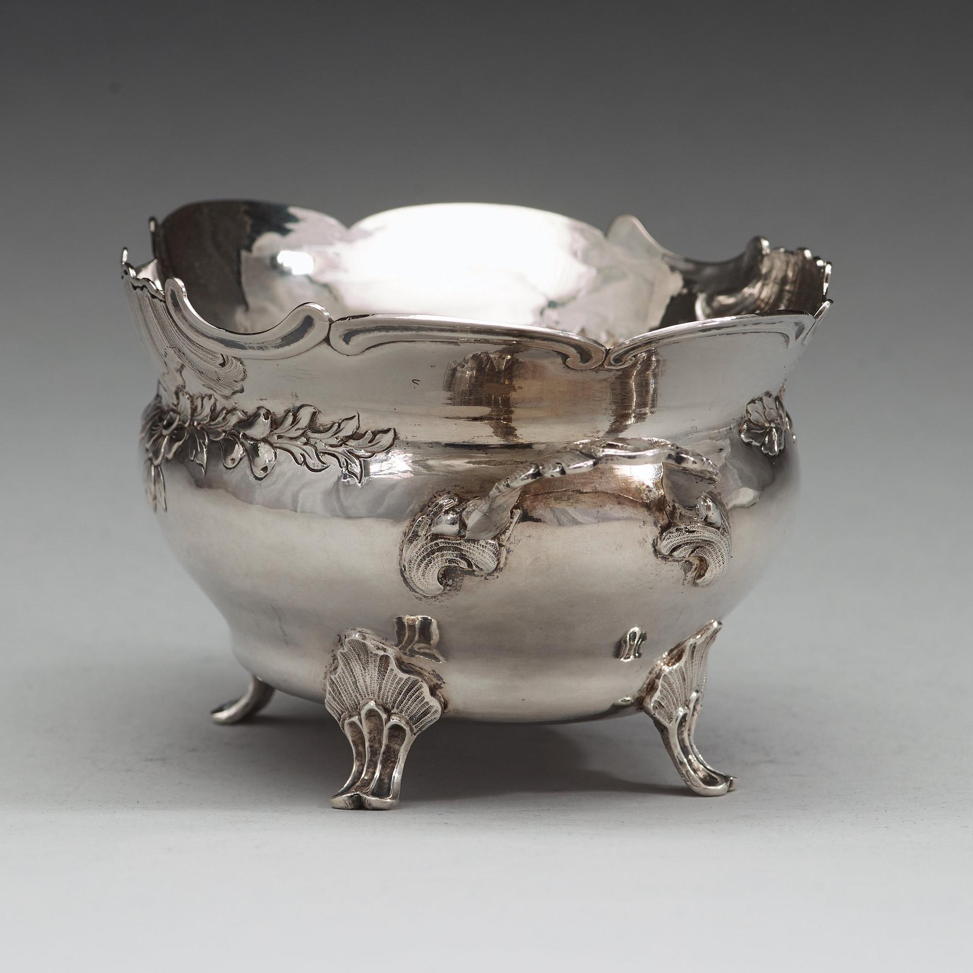 ANDERS CASTMAN dy, Eksjö 1779, konfektskål, silver, rokoko.