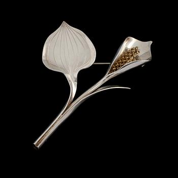 BROSCH, sterlingsilver, Gertrud Engel för A Michelsen, Stockholm, 1955. Vikt 17 g.
