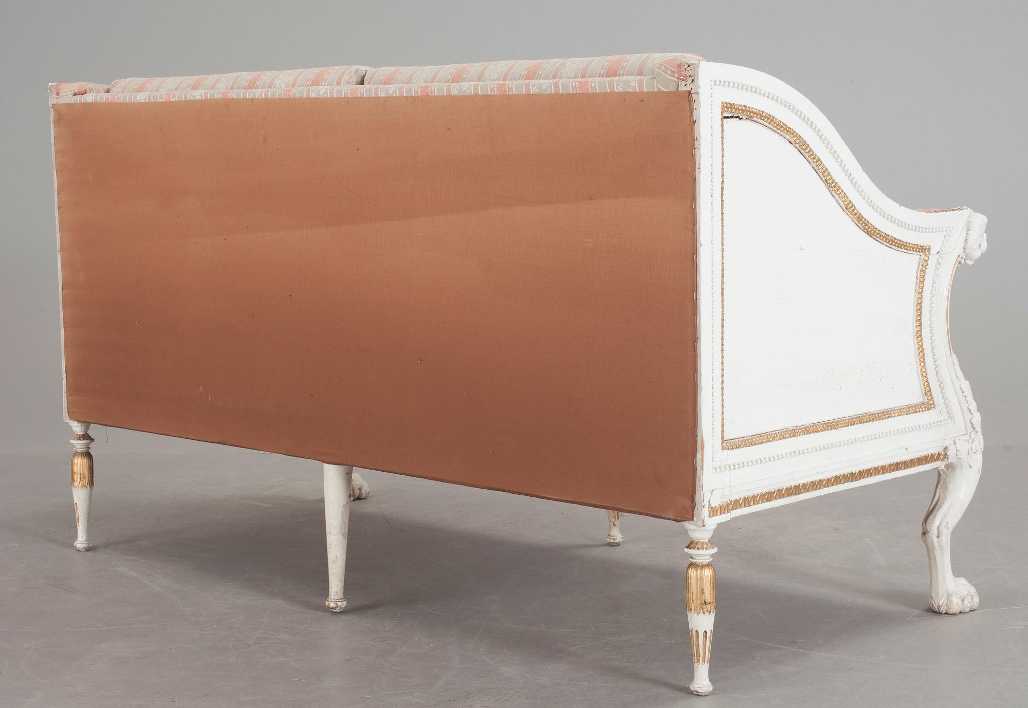 A late Gustavian early 19th century sofa.