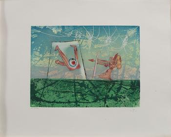 ROBERTO MATTA, a set of six etchings in colour singed and numbered 56/100.