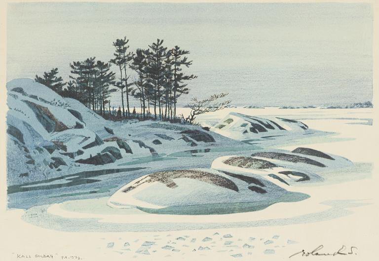 Roland Svensson, litograph in colours, signed, dated 1973.