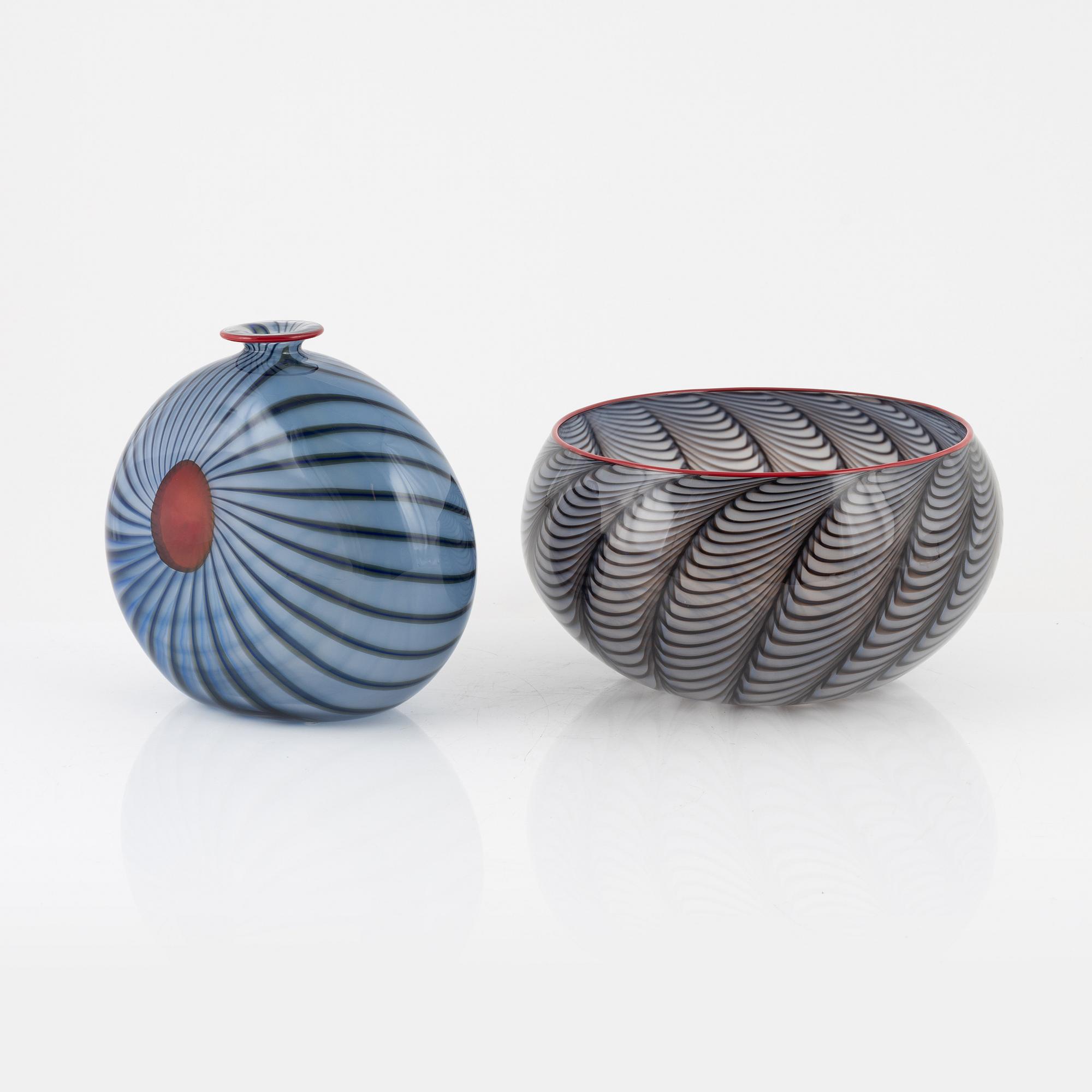 Sven-Åke Carlsson, Transjö, bowl and glass. Unique.