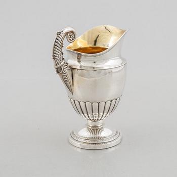 A Swedish silver creamer, mark of Anders Lundqvist, Stockholm, Sweden 1829.