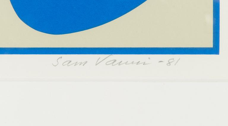 Sam Vanni, serigrafi, signerad och daterad -81, numrerad 20/80.