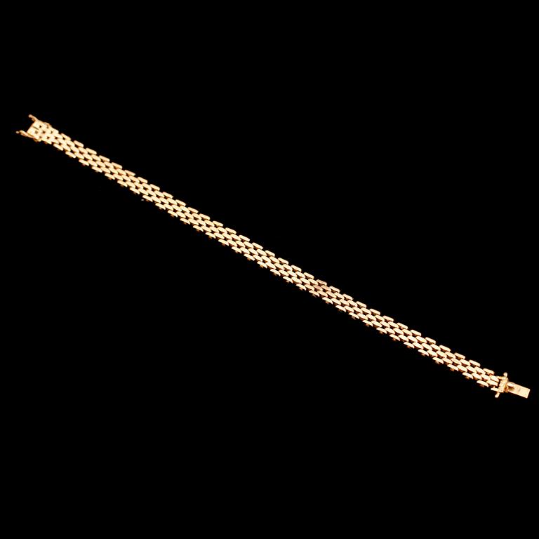 ARMBAND, 18 k guld, 1930. Vikt 13 g.