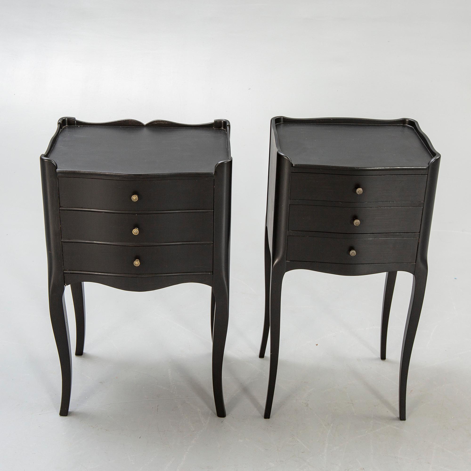 Bedside table, 2 pcs, rococo style, second half of the 20th century.