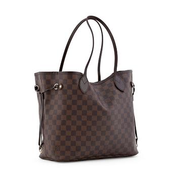 LOUIS VUITTON, a damier ebene shoulder bag, "Neverfull MM".