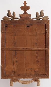 Spegellampett för två ljus, av Per Westin (bildhuggare och spegelmakare i Stockholm från 1777), Gustaviansk.