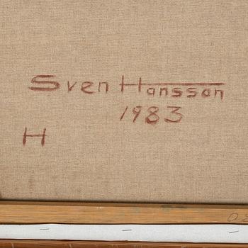 SVEN AXEL HANSSON, oil on canvas, signed and dated 1983 à tergo.