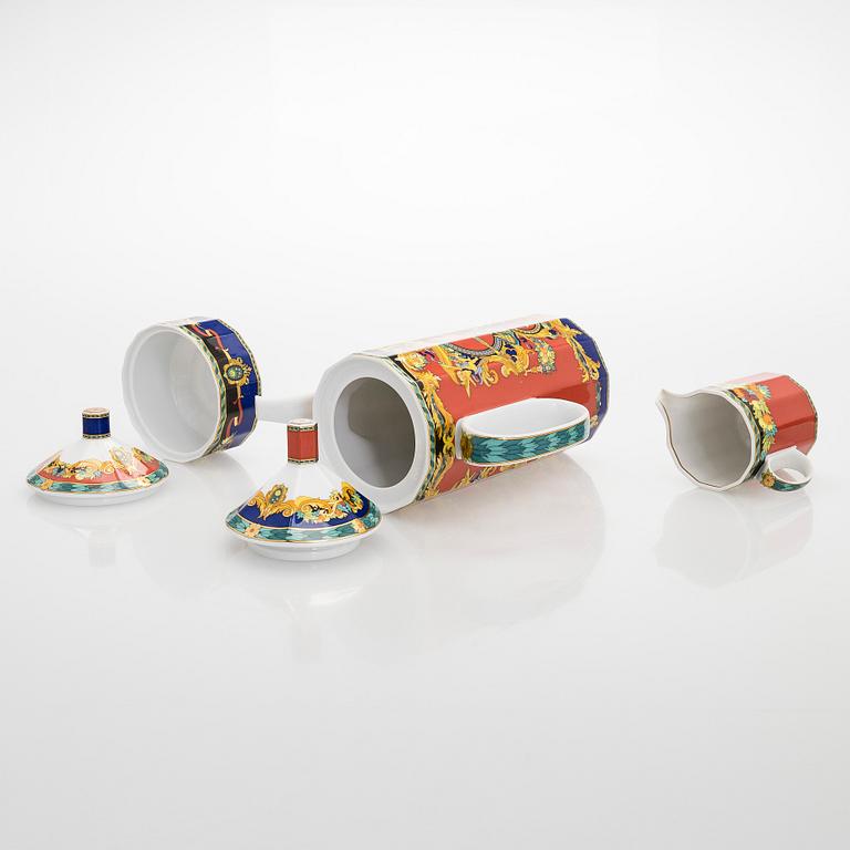 Versace, astiaston osia, posliinia, 9 kpl, "Le Roi Soleil" Rosenthal, 1990-luku.