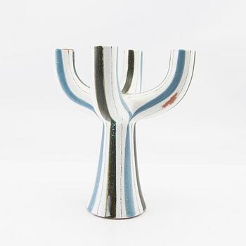 Stig Lindberg, candelabra from Gustavsberg's studio 1950/60s faience.