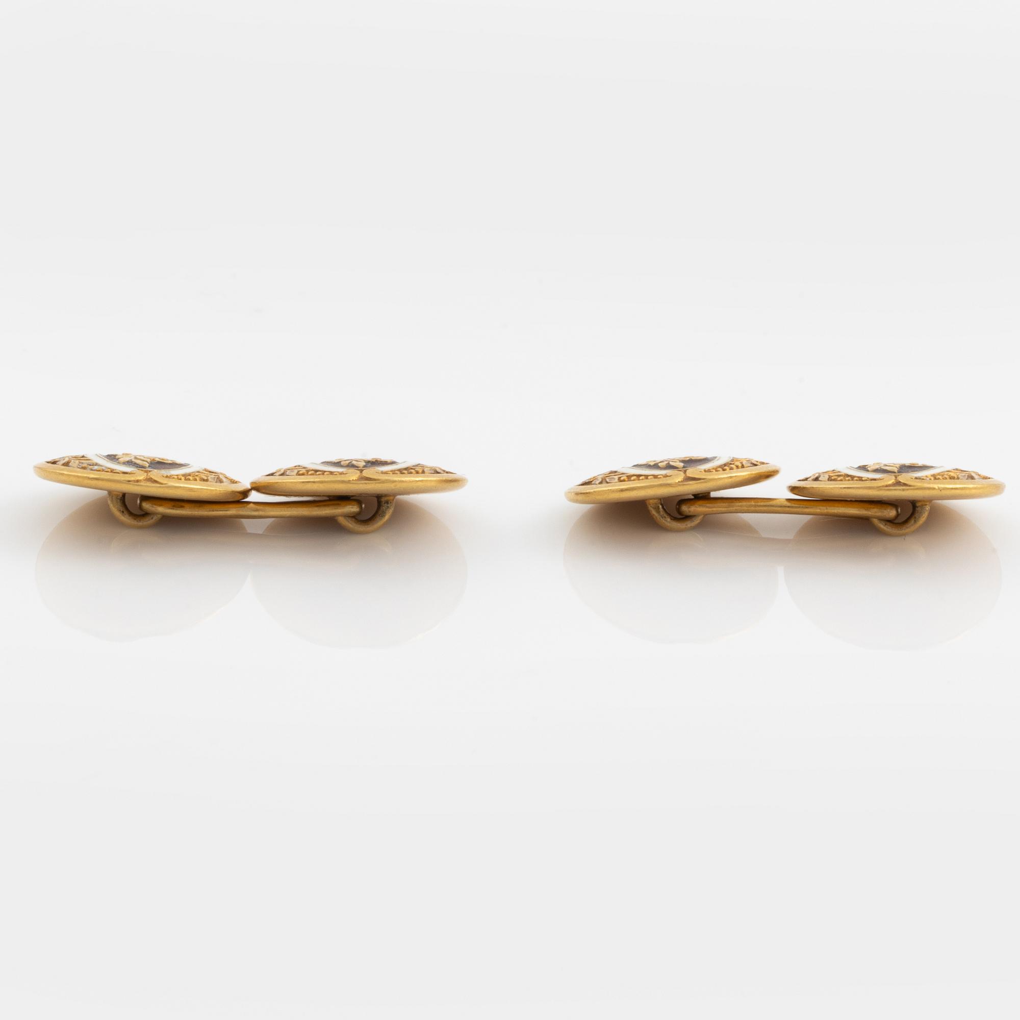 A pair of Bolin cufflinks.