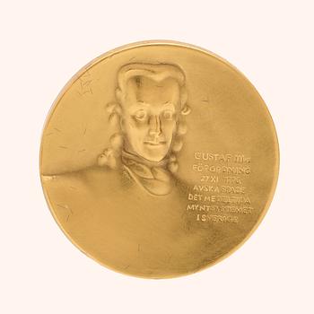 Minnesmynt/medalj 18K guld  Sporrong 1976 numrerad 40/1000.