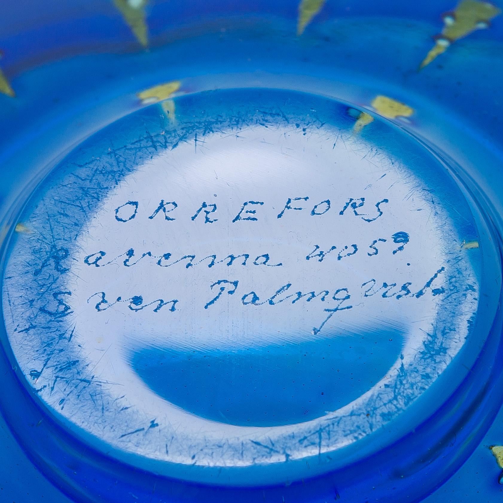Sven Palmqvist, a 'Ravenna' glass bowl, Orrefors.