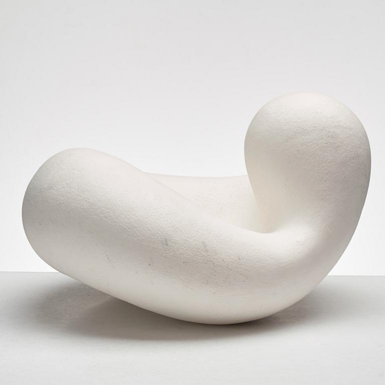 Eva Hild, a white stoneware sculpture, "Bumling" series, Sweden 1999.
