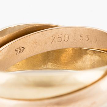 Cartier, ring, "Trinity", 18K gold in three colours.