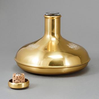 KARAFF, mässing och glas, "Kaptens karaff", 1900-talet slut/2000-tal.