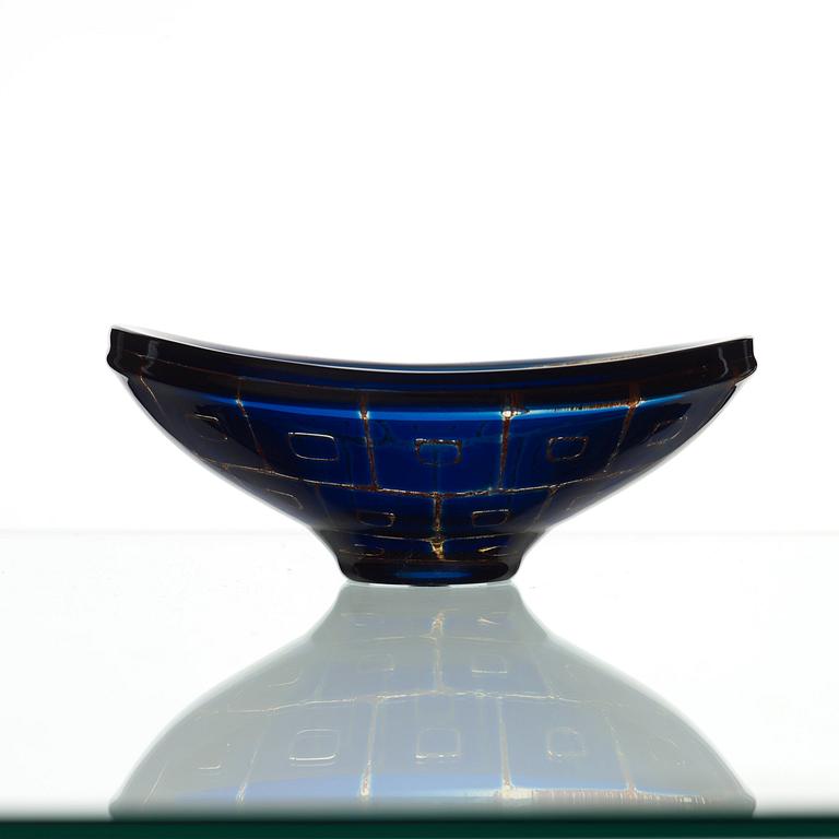 Sven Palmqvist, a 'Ravenna' glass bowl, Orrefors 1962.