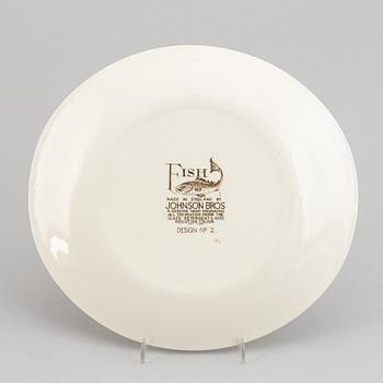 A part dinner service, Johnson Bros, England, "Fish". (16 pieces).