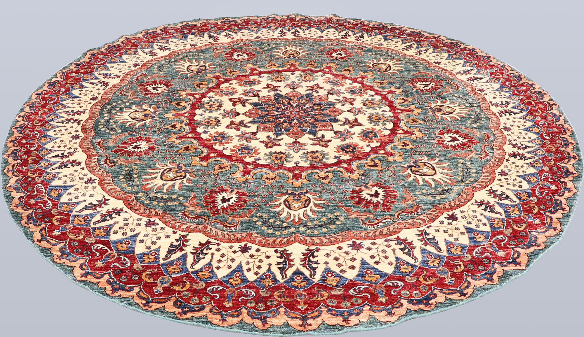 A rug, Ziegler design, diameter approx. 268 cm.