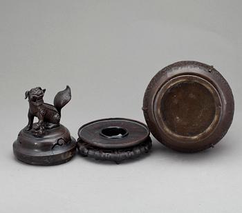 RÖKELSEKAR, brons, Kina sent 1800-tal.