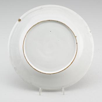 TALLRIK, fajans, möjligen Marieberg, 1700-tal.
