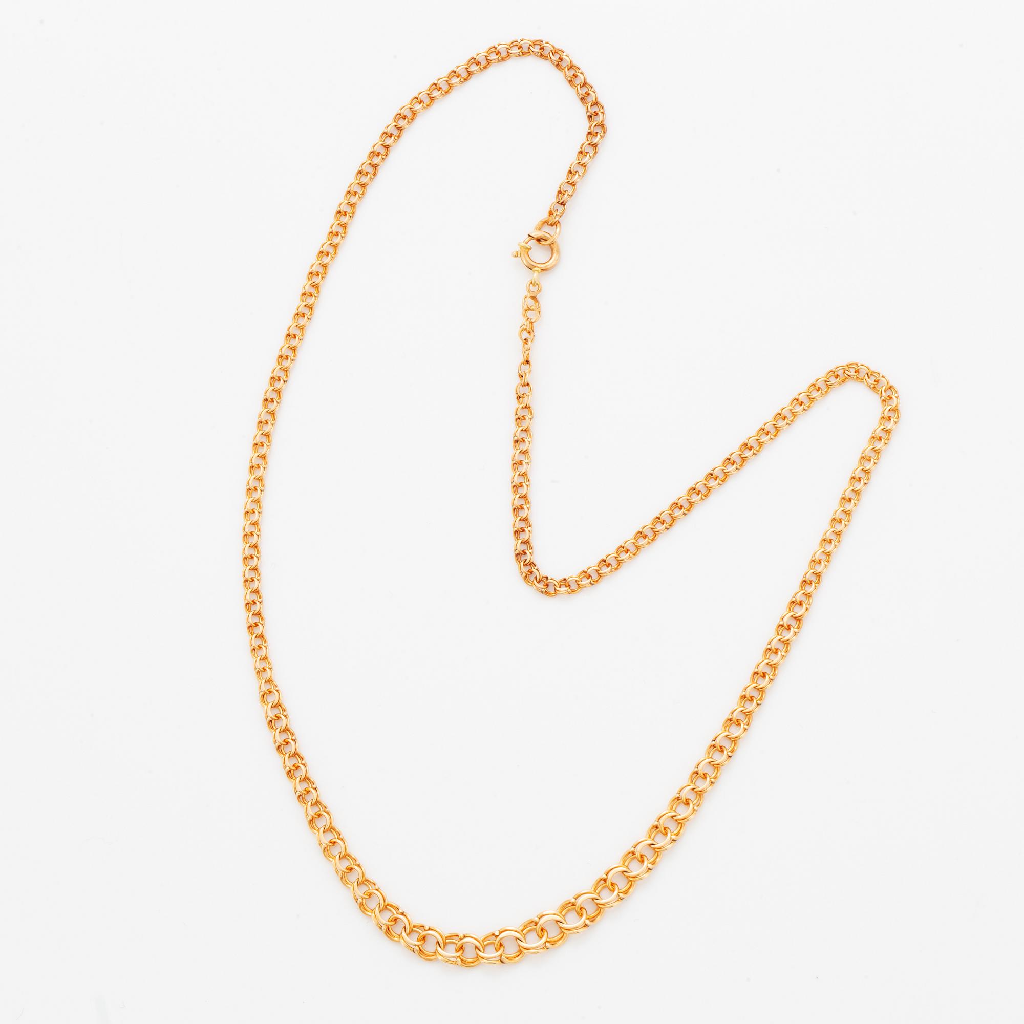 Halsband, doserad Bismarcklänk, 18K roseguld.