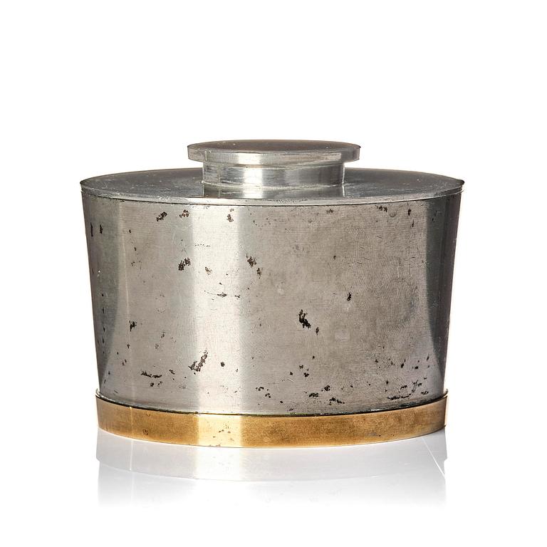 Nils Fougstedt, a lidded pewter bowl, Firma Svenskt Tenn, Stockholm, 1936.