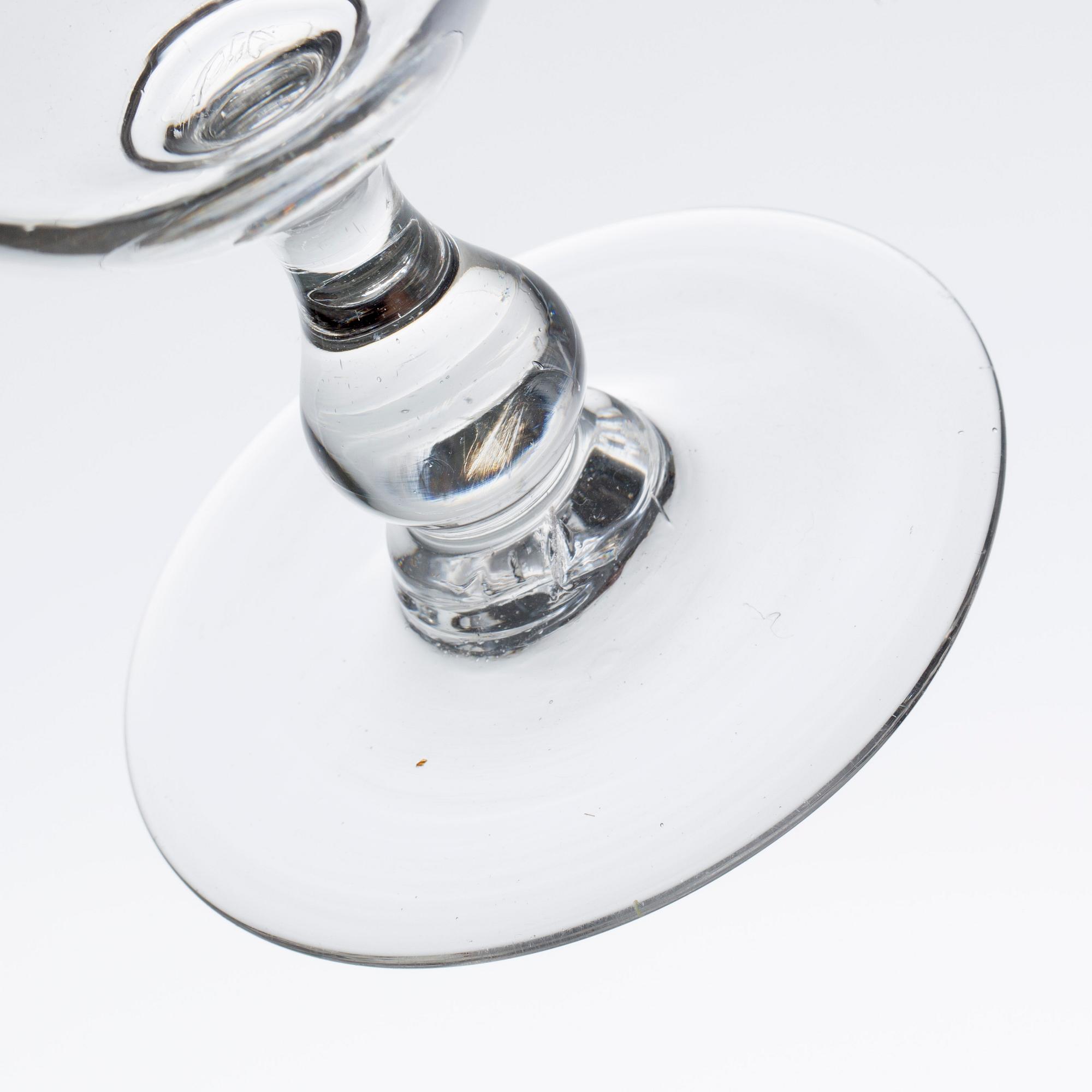 VINGLAS, glas, 12 st. 1800-tal.
