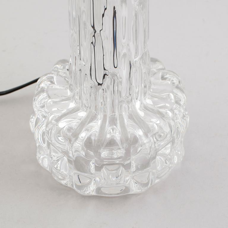 BORDSLAMPA, glas, Orrefors, 1900-talets mitt.