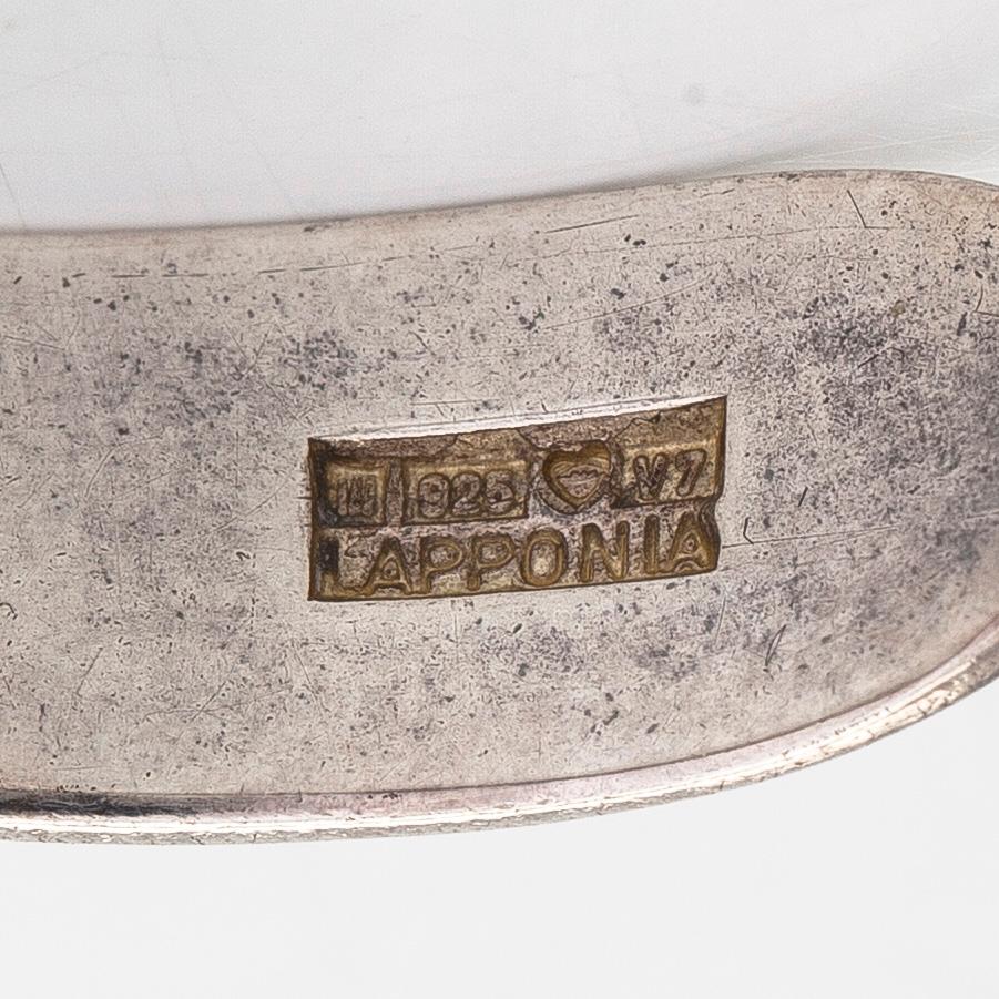 Björn Weckström, armband, "Mikroner" sterlingsilver och akryl. Lapponia 1974.