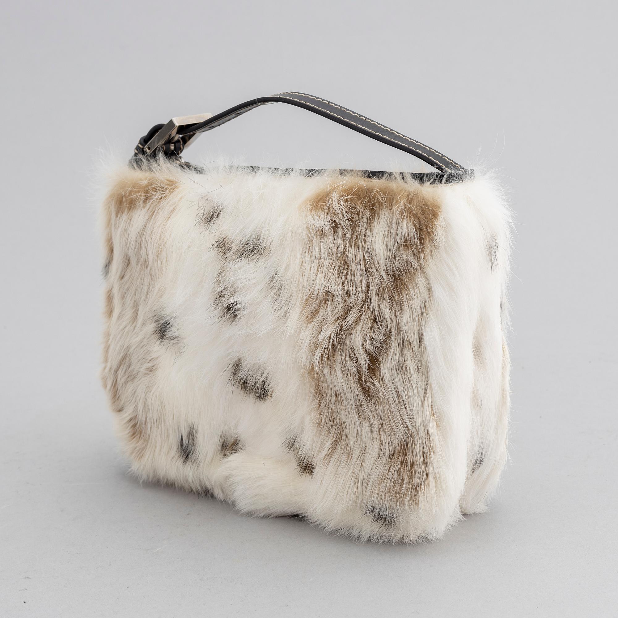 Rabbit fur handbag clearance