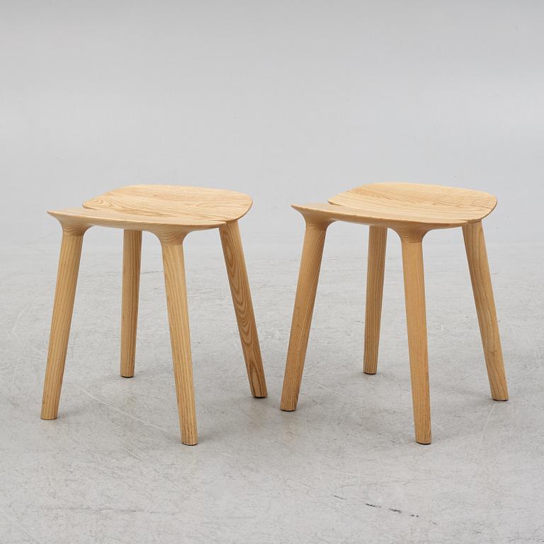 Ronan & Erwan Bouroullec, a pair of stools, "MC3 OSSO", Mattiazzi, Italy, after 2011.