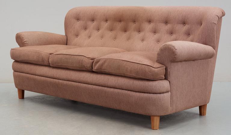 A Josef Frank three seater sofa, Svenskt Tenn, model 568.