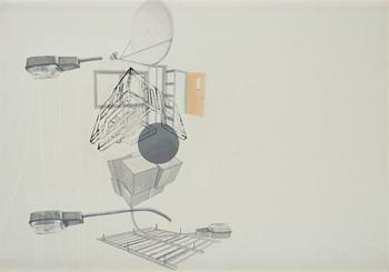 Sirous Namazi, signed and dated 2009. Drawing on transparent paper.