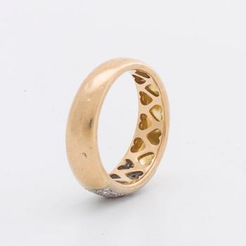 RING 18K gold w brilliant-cut Diamonds 0,50 ct in total engraved.