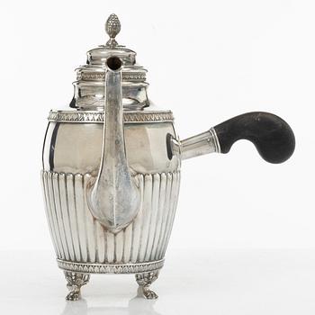 Kaffekanna, silver, KG Markströms Guldsmeds AB, Uppsala, 1931.