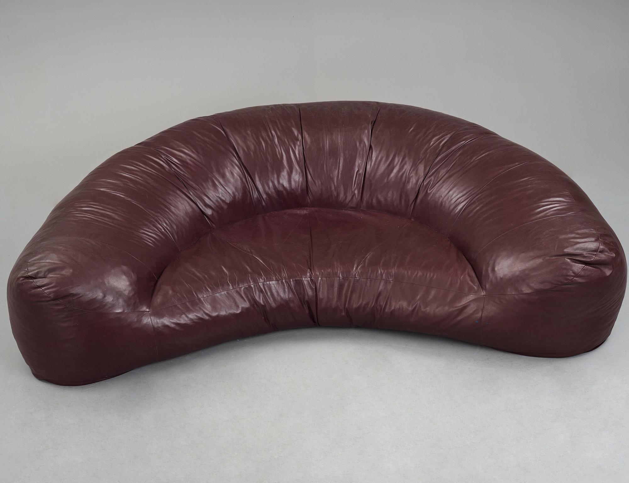 Raphael Raffel, / Raphaël, a "Croissant", sofa, Maison Honoré, Paris 1970's.