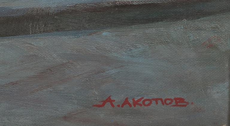 ALEXANDER AKOPOV, olja på duk. Signerad.